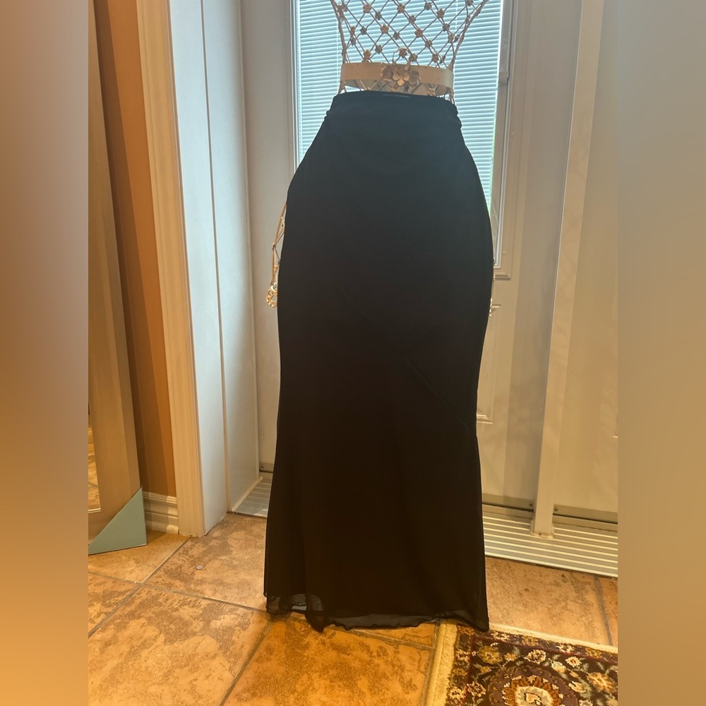 Elegant Black Maxi Skirt large size